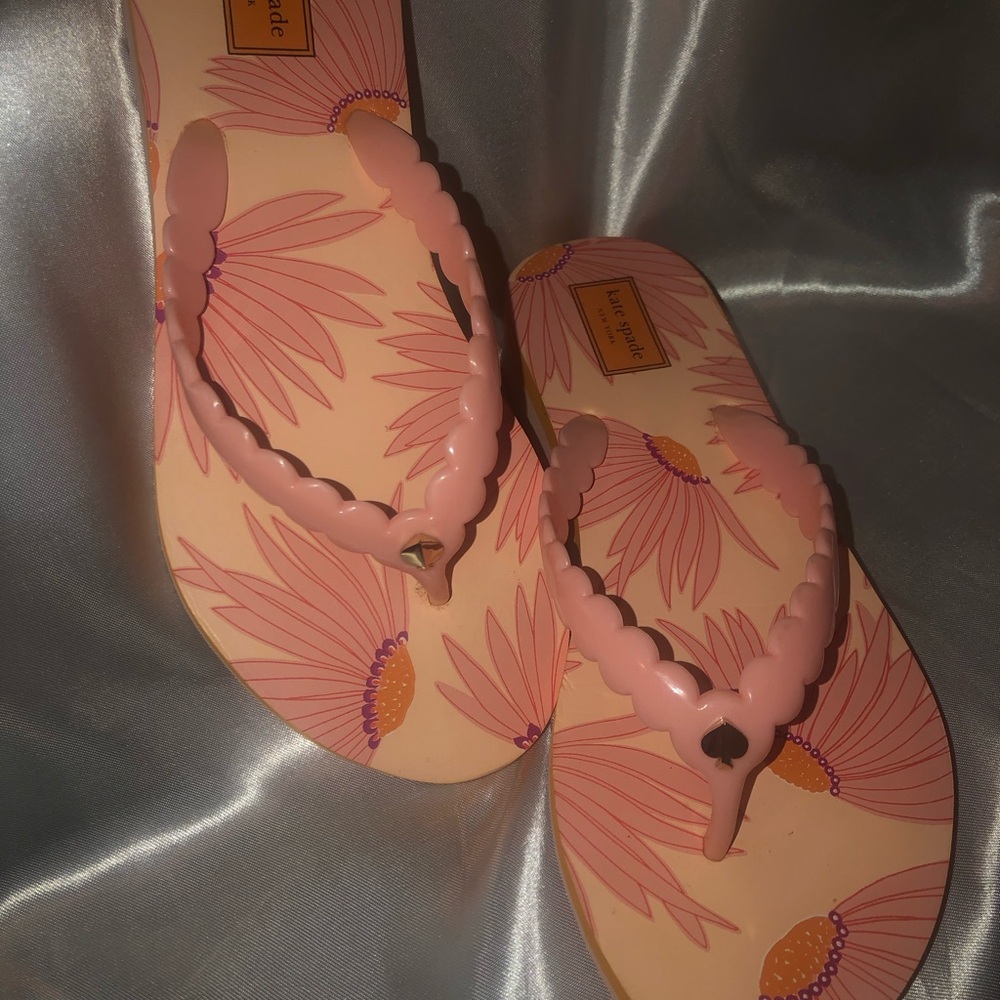 Kate Spade Peach Floral Sandals